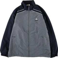 00'S adidas windbreaker, men's size S polyester gray type Vintage Second Hand