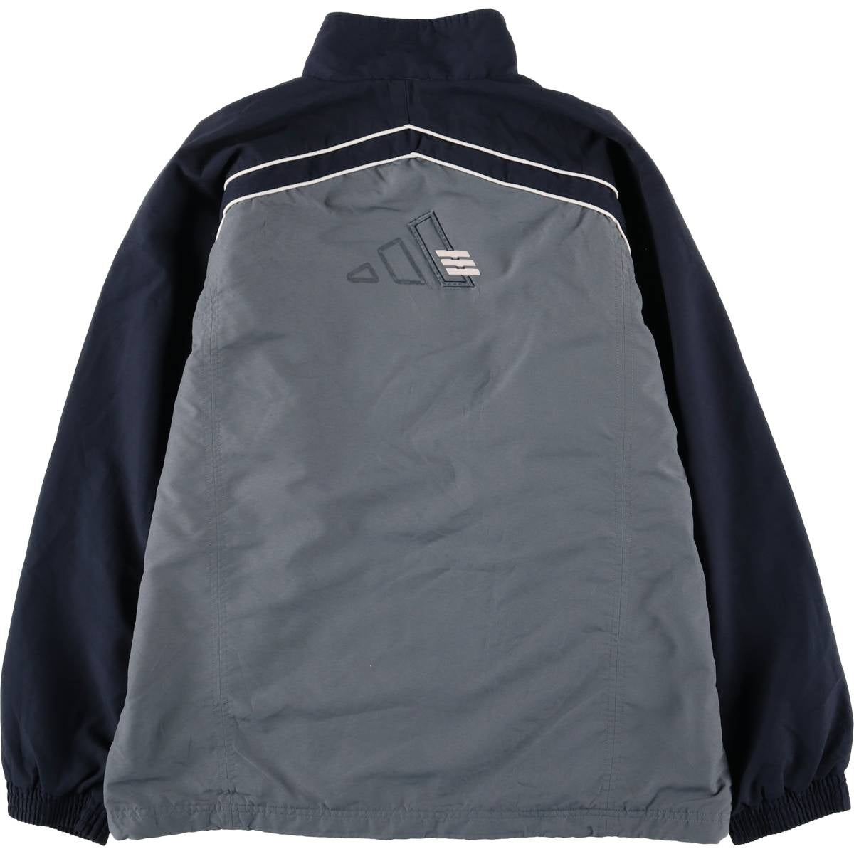 00'S adidas windbreaker, men's size S polyester gray type Vintage Second Hand