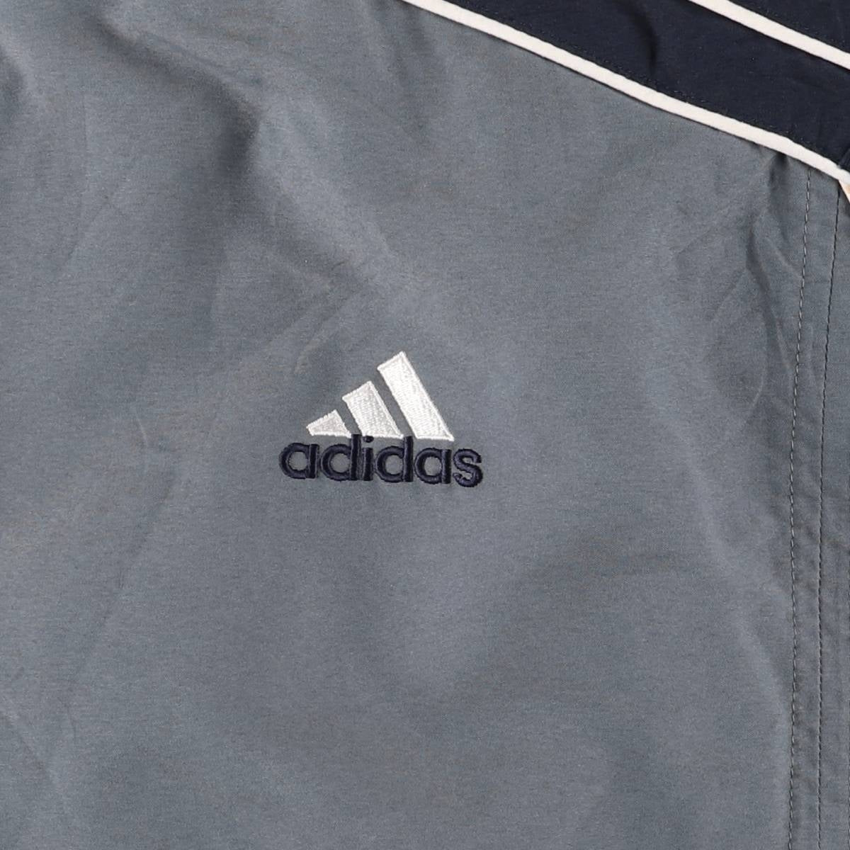00'S adidas windbreaker, men's size S polyester gray type Vintage Second Hand