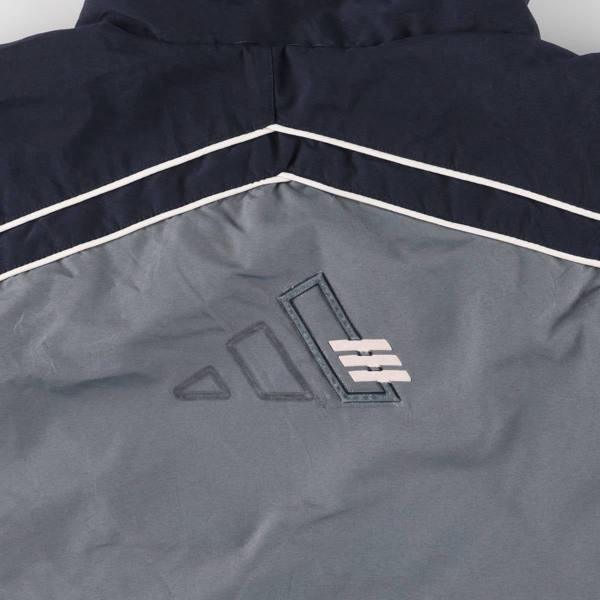 00'S adidas windbreaker, men's size S polyester gray type Vintage Second Hand