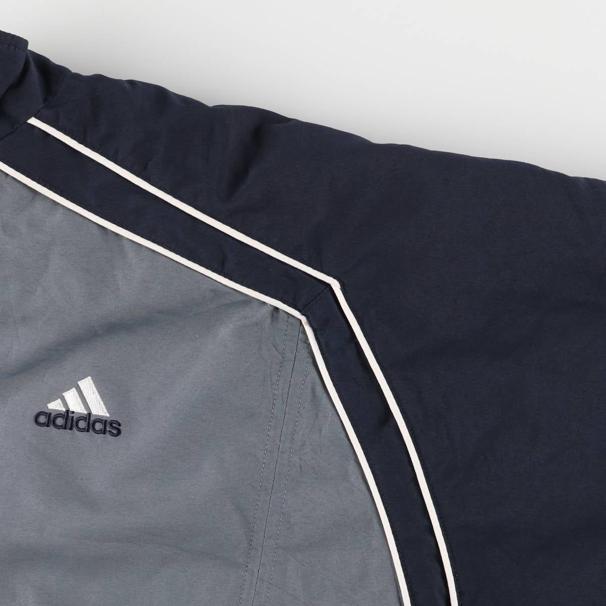 00'S adidas windbreaker, men's size S polyester gray type Vintage Second Hand
