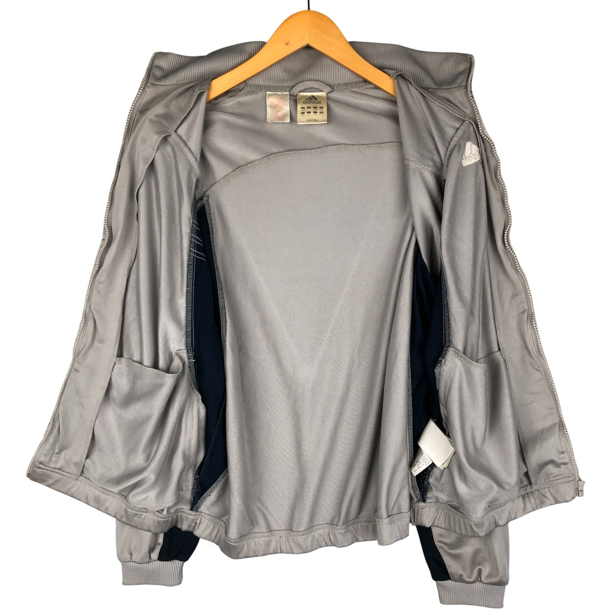 00'S adidas jersey track jacket, men's size S polyester gray type Vintage Second Hand