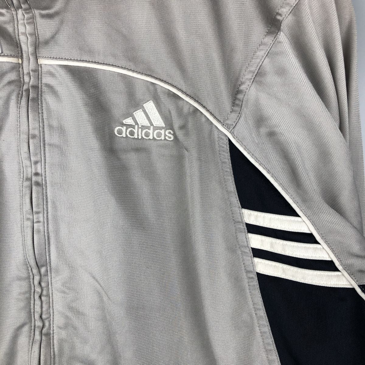 00'S adidas jersey track jacket, men's size S polyester gray type Vintage Second Hand