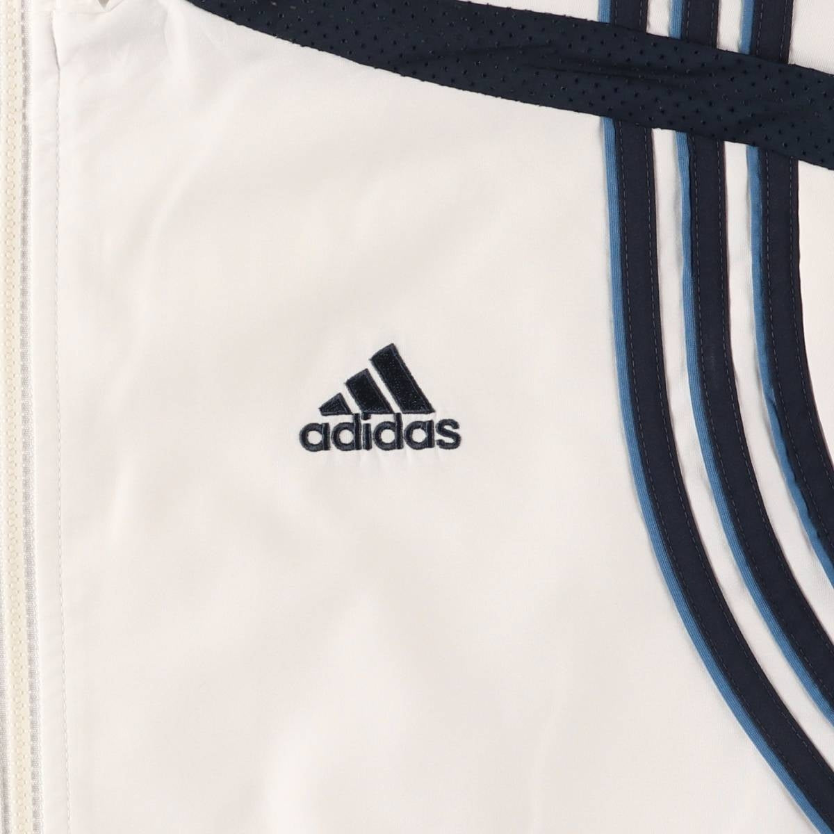 00'S adidas windbreaker, men's size M polyester white type Vintage Second Hand