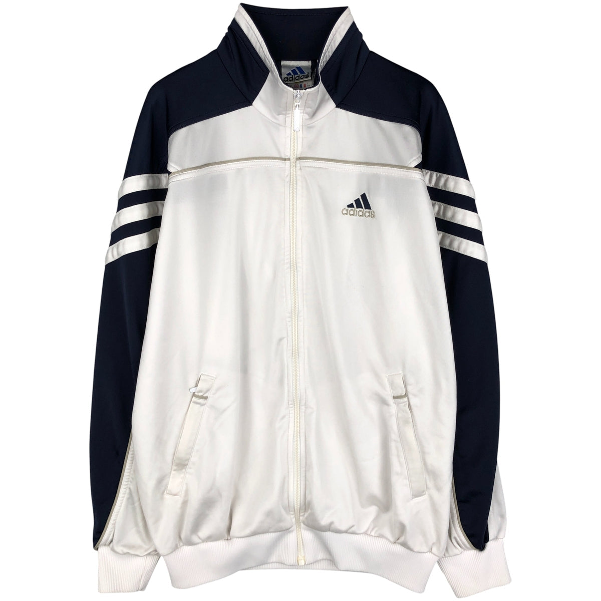 00'S adidas back logo jersey track jacket men's size M polyester white type Vintage Second Hand