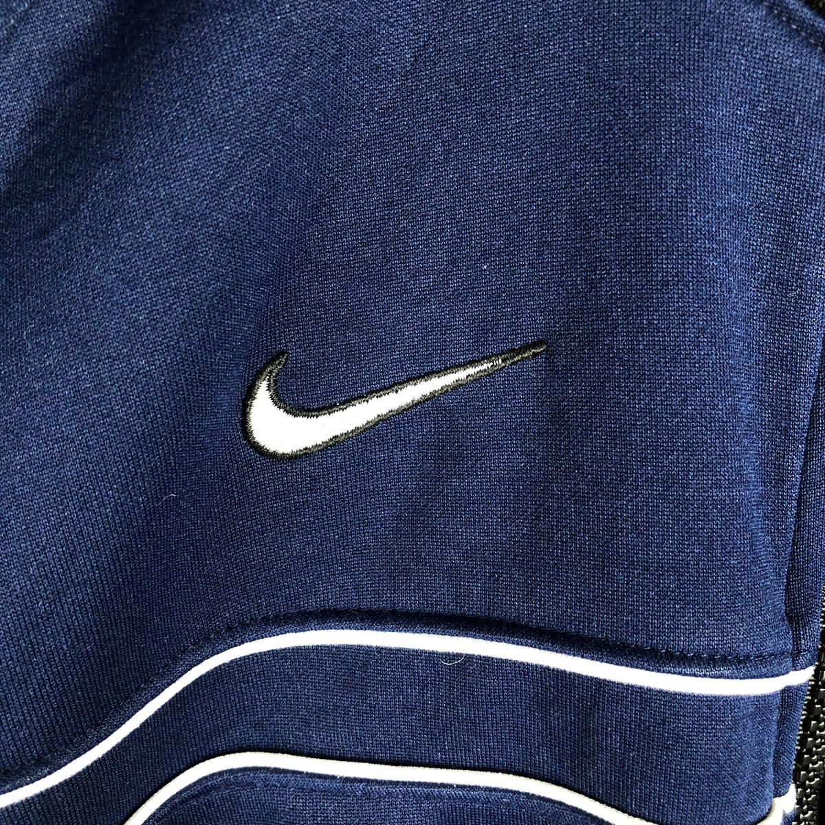 00'S Nike NIKE TEAM Jersey Track Jacket Men's L size polyester navy blue type Vintage Second Hand