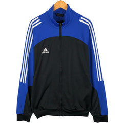 00'S adidas jersey track jacket, men's size L polyester blue type Vintage Second Hand