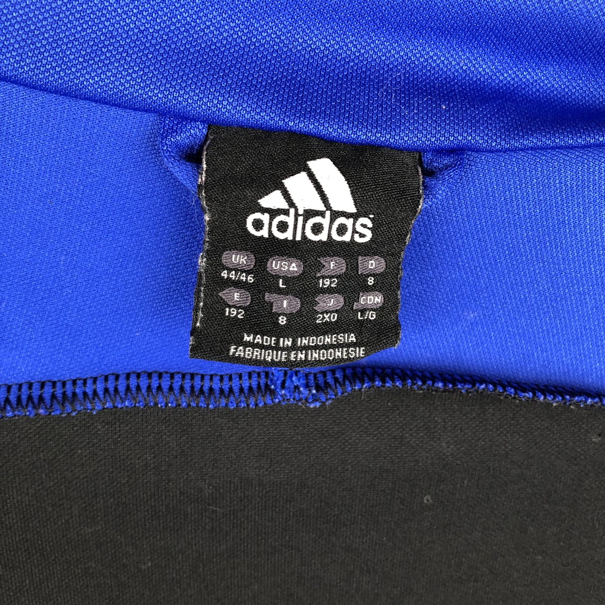 00'S adidas jersey track jacket, men's size L polyester blue type Vintage Second Hand