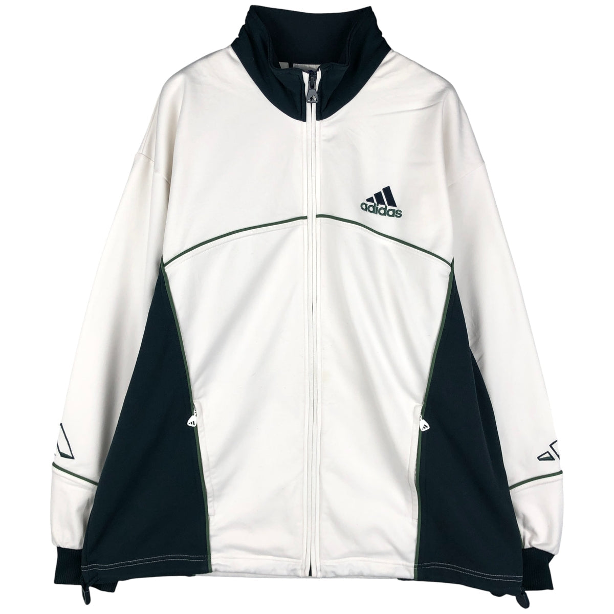 00'S adidas back logo jersey track jacket men's size M polyester white type Vintage Second Hand