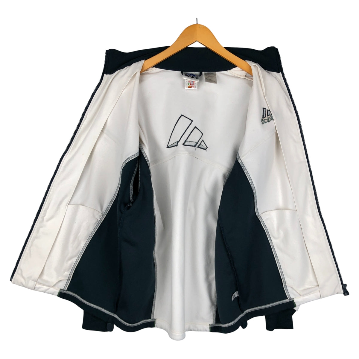 00'S adidas back logo jersey track jacket men's size M polyester white type Vintage Second Hand