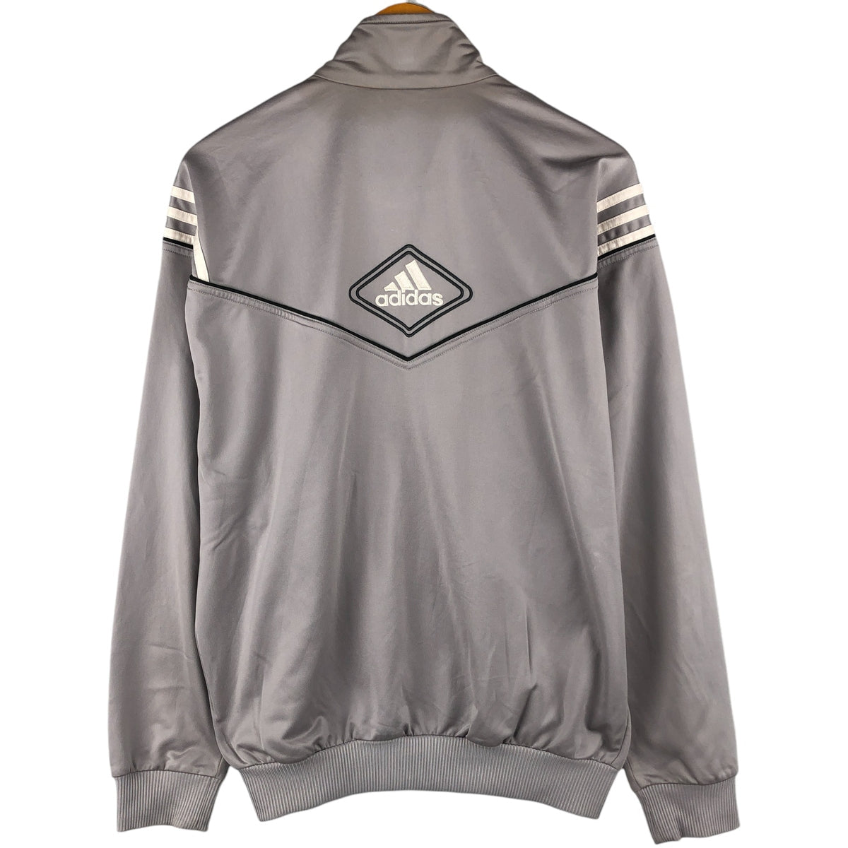 00'S adidas jersey track jacket, men's XL size polyester gray type Vintage Second Hand