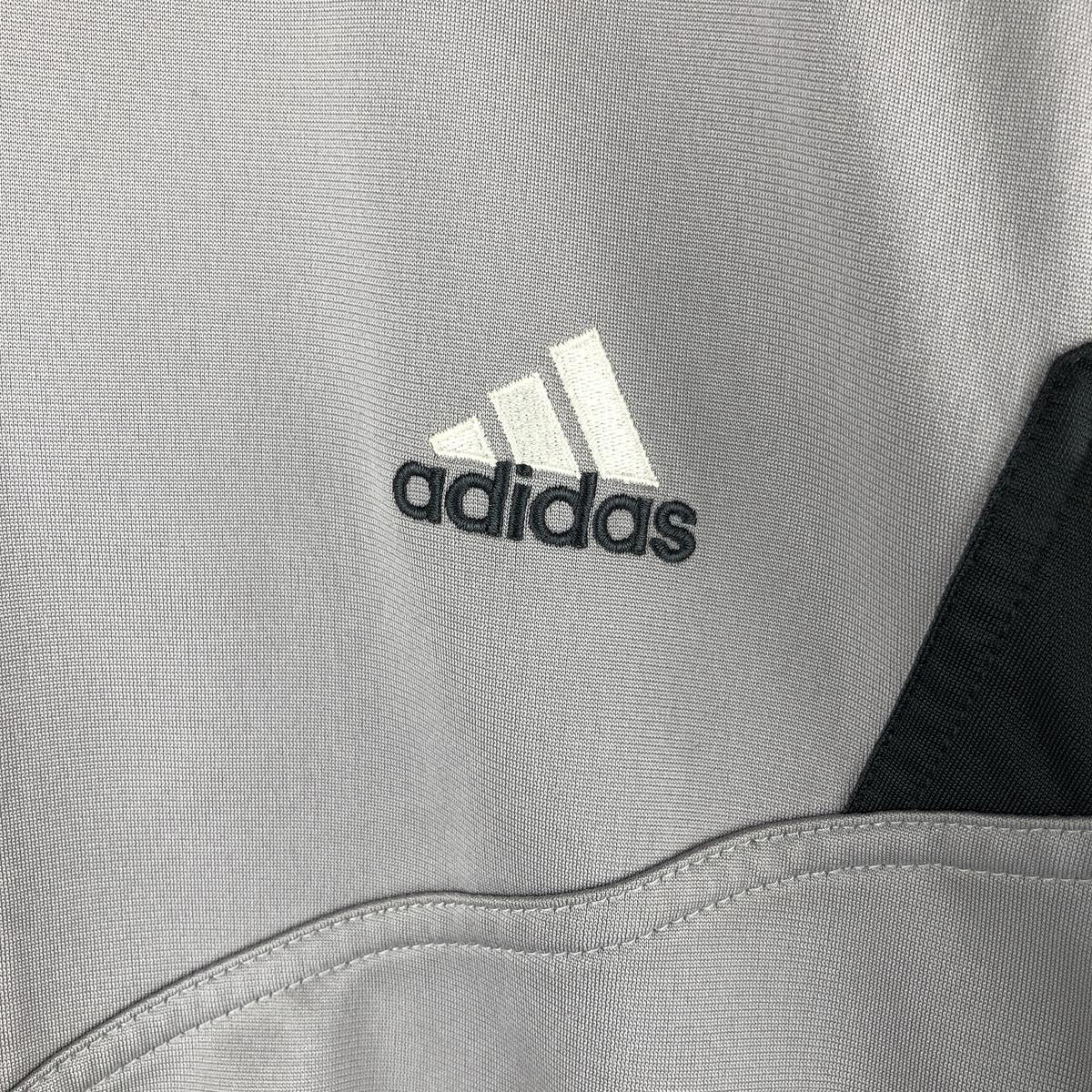 00'S adidas jersey track jacket, men's XL size polyester gray type Vintage Second Hand