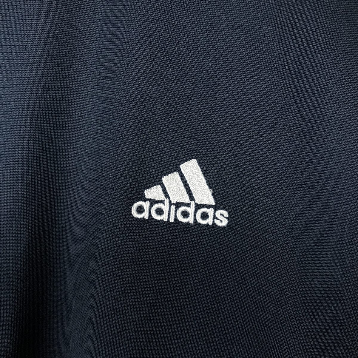00'S adidas jersey track jacket, men's size M polyester navy blue type Vintage Second Hand