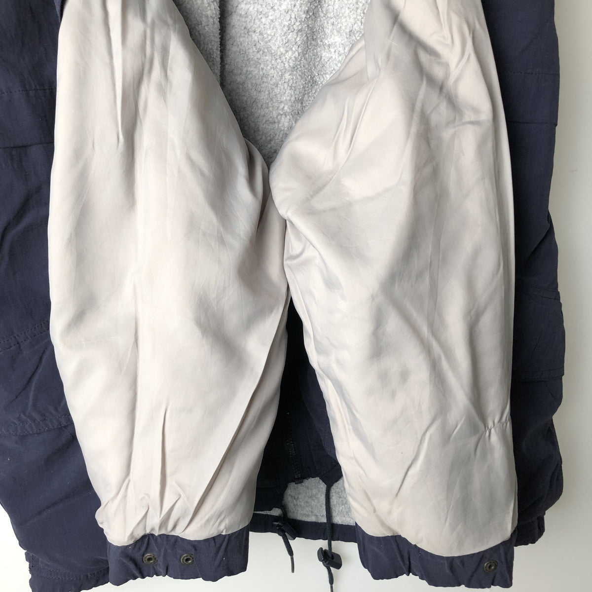 00'S Eddie Bauer Mountain Parka Shell Jacket Men's L size Nylon navy blue type Vintage Second Hand