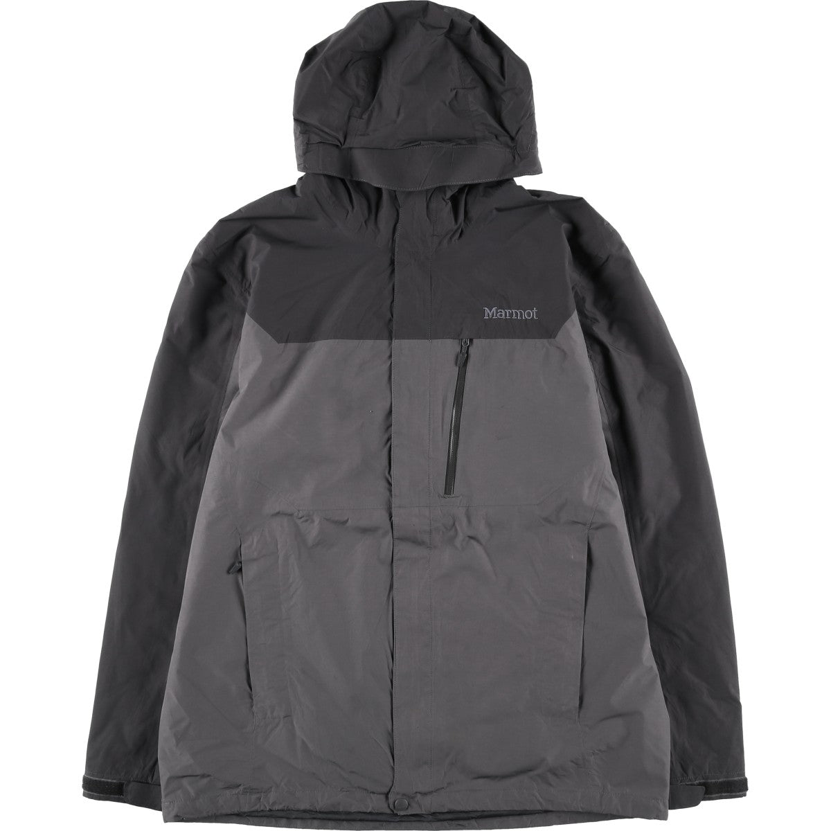 00'S Marmot Mountain Parka Shell Jacket Men's L size polyester gray type Vintage Second Hand