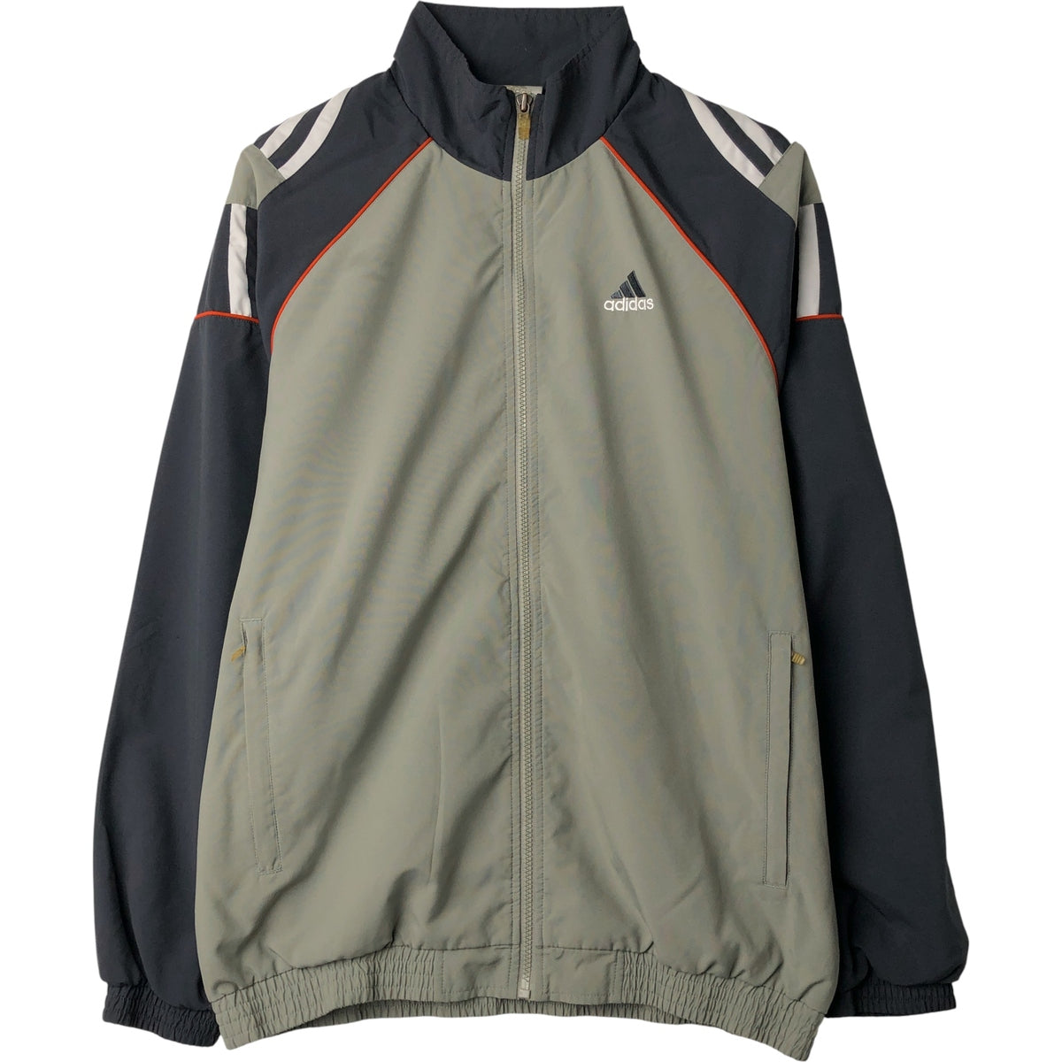 00'S adidas windbreaker, men's size S polyester gray type Vintage Second Hand