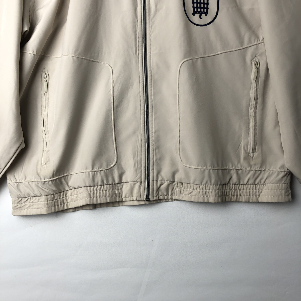 00'S adidas windbreaker, men's size M polyester Beige type Vintage Second Hand