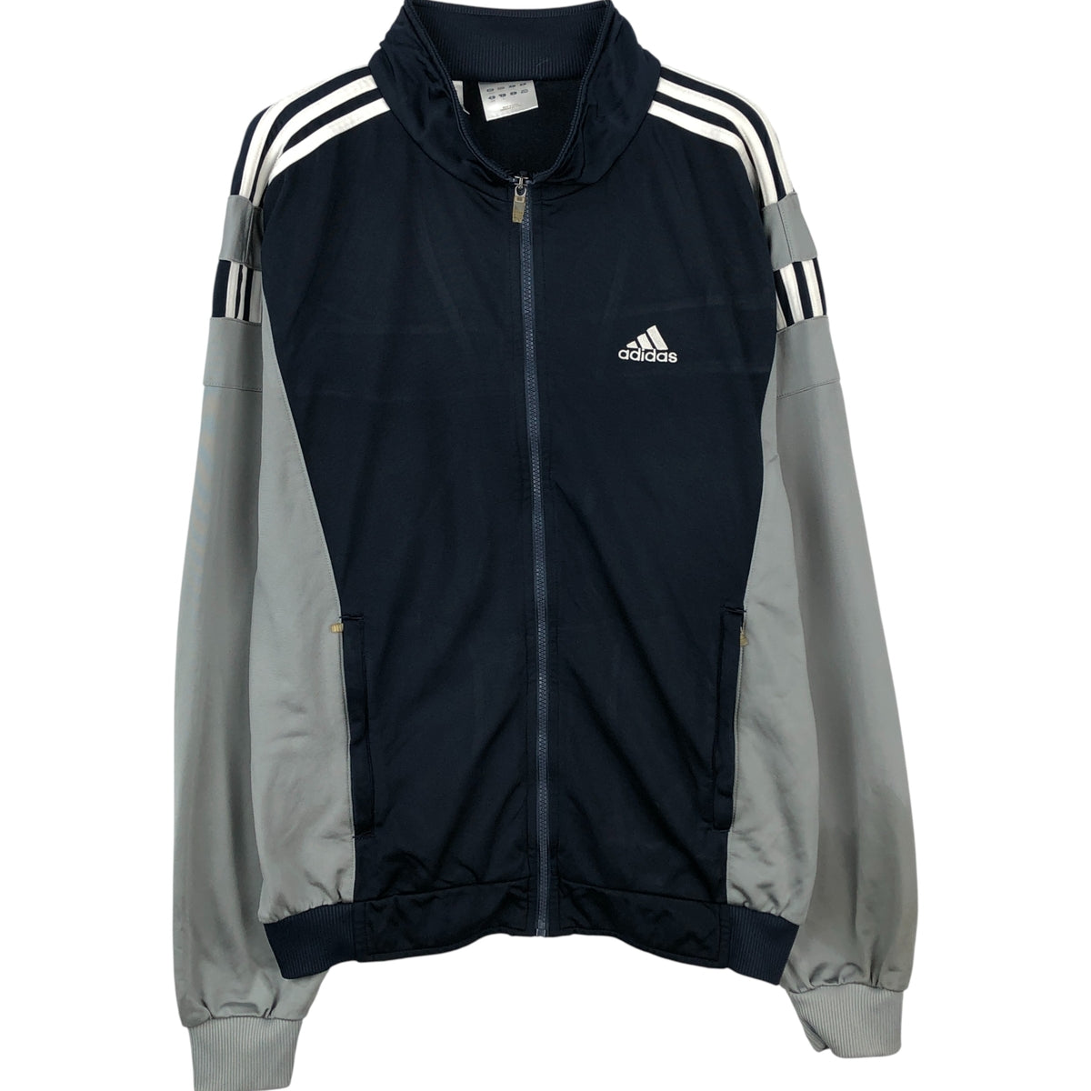 00'S adidas back logo jersey track jacket men's size L polyester navy blue type Vintage Second Hand