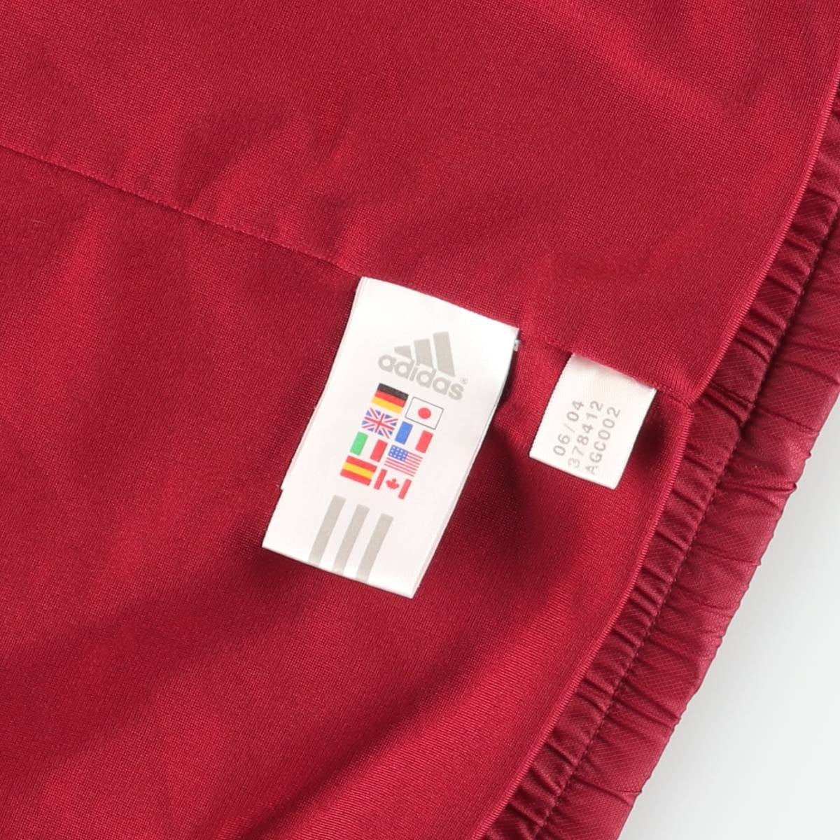 00'S Adidas nylon jacket, men's size L Nylon red type Vintage Second Hand