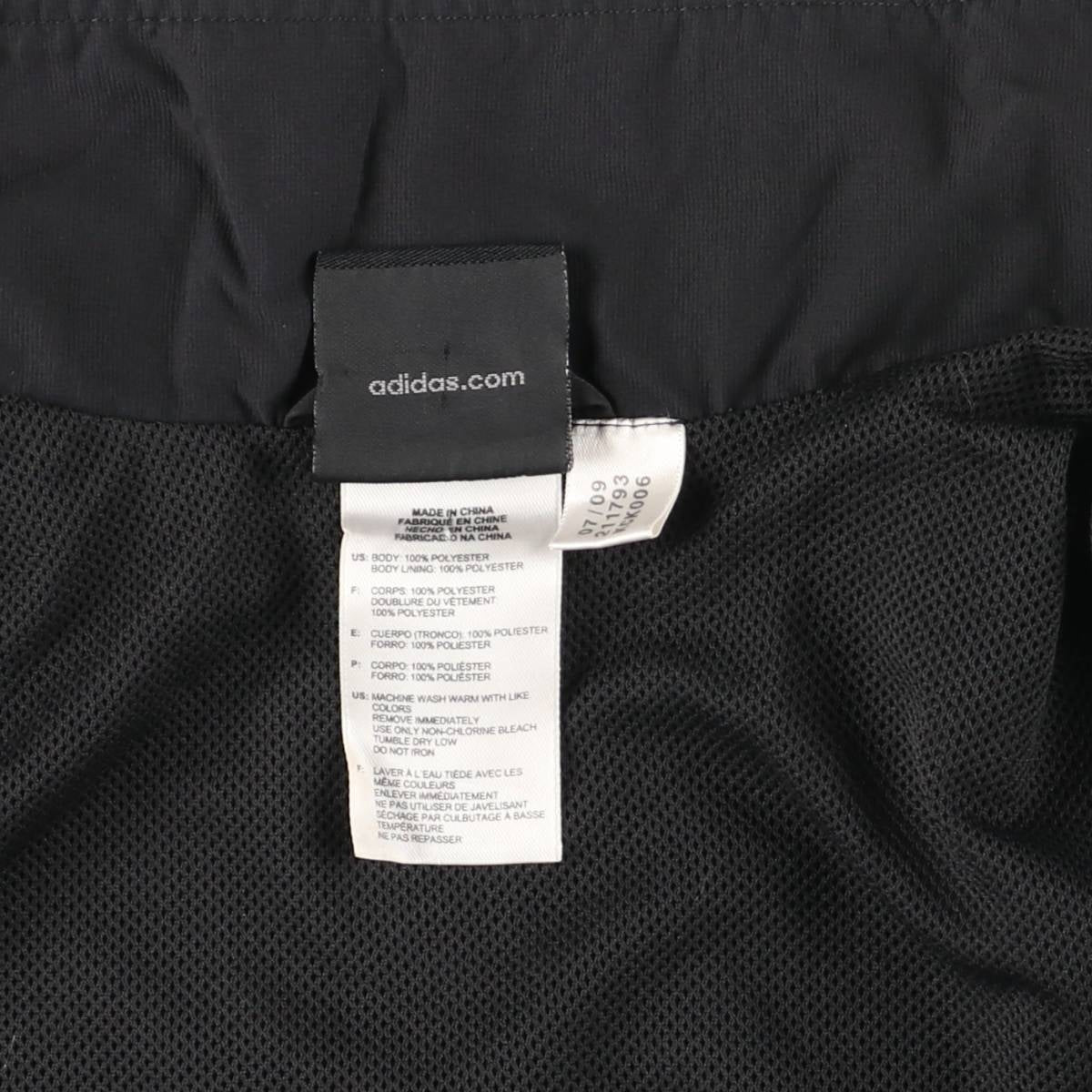 00'S adidas windbreaker, men's size M polyester black type Vintage Second Hand