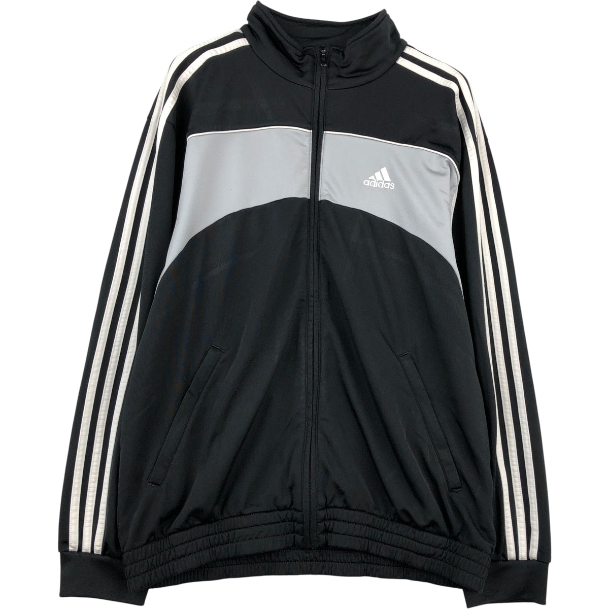 00'S adidas jersey track jacket, men's size L polyester black type Vintage Second Hand