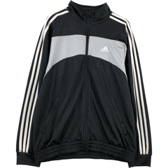 00'S adidas jersey track jacket, men's size L polyester black type Vintage Second Hand