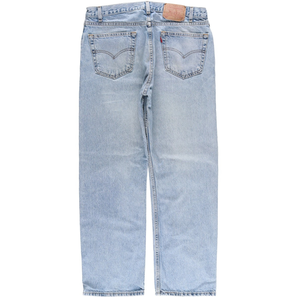 00'S Levi's 505 REGULAR FIT STRAIGHT LEG tapered denim pants for men, size w35 cotton Blue type light blue Vintage Second Hand