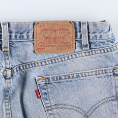 00'S Levi's 505 REGULAR FIT STRAIGHT LEG tapered denim pants for men, size w35 cotton Blue type light blue Vintage Second Hand