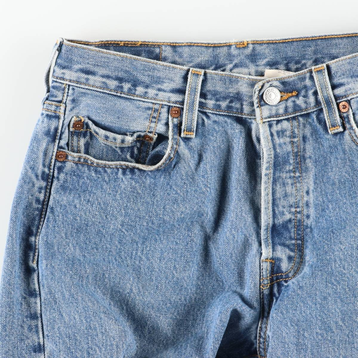 00'S Levi's 501 straight denim pants for men, W30 equivalent cotton blue type Vintage Second Hand