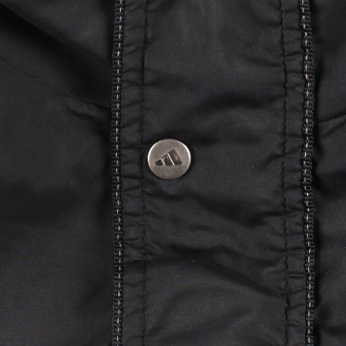 00'S Adidas nylon jacket, men's XL size polyester black type Vintage Second Hand