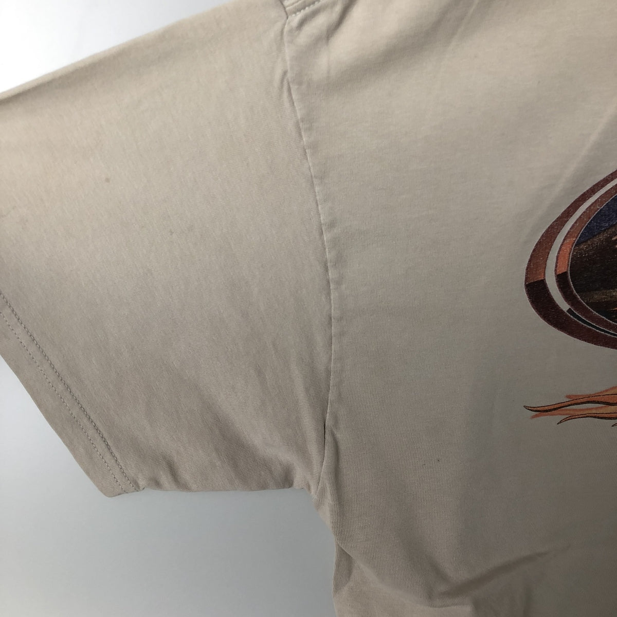 00'S Harley-Davidson Motorcycle Bike T-shirt Men's L size unclear Beige type Vintage Second Hand