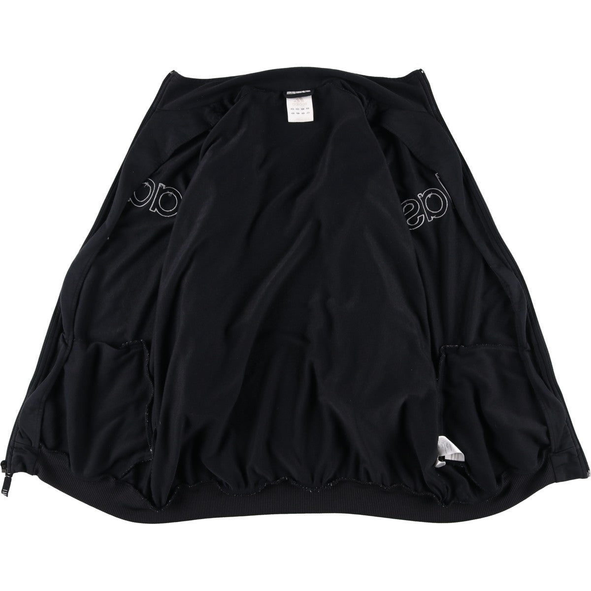 00'S adidas jersey track jacket, men's size L polyester black type Vintage Second Hand