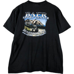 00'S Harley-Davidson Motorcycle Bike T-shirt Men's XL size cotton black type Vintage Second Hand