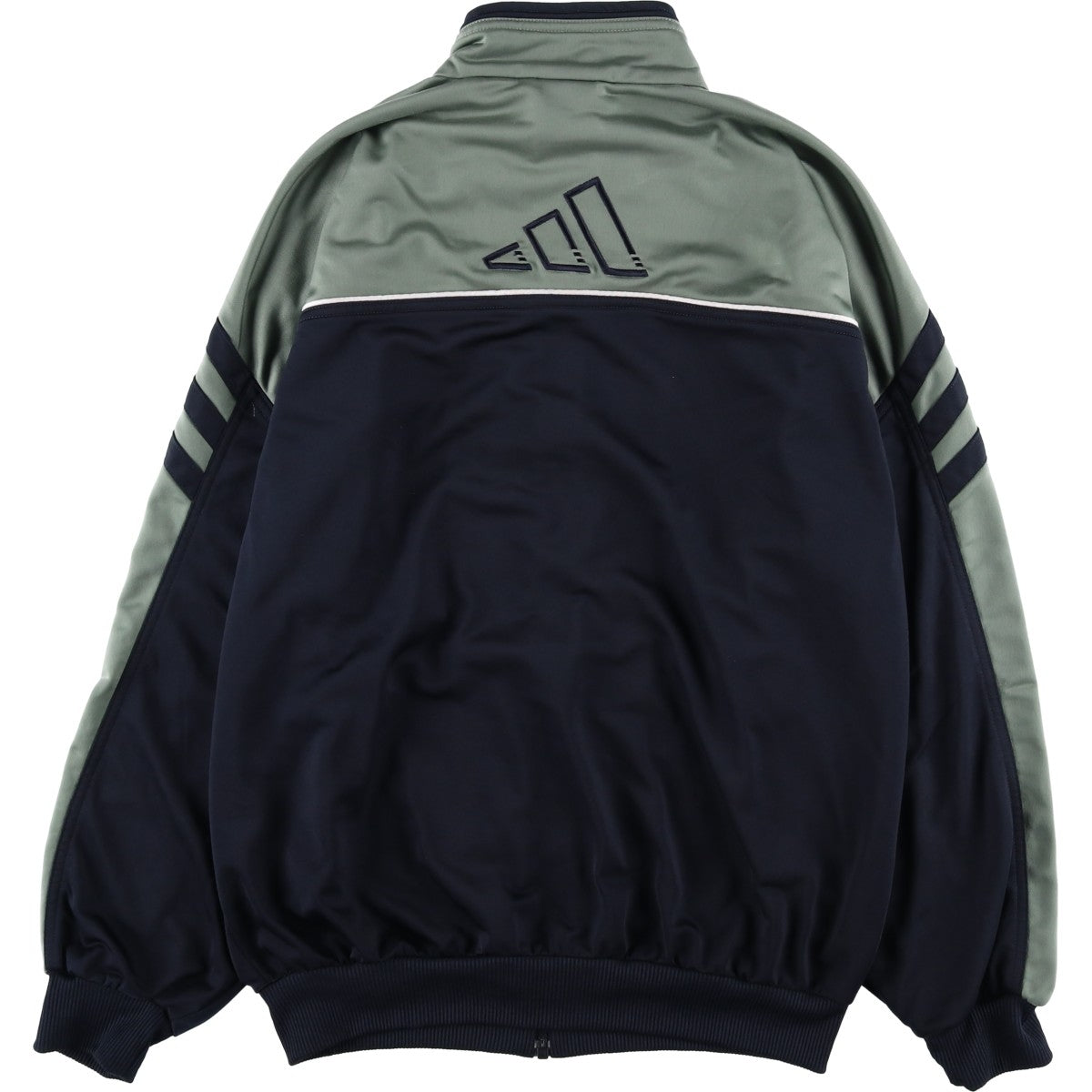 00'S adidas jersey track jacket, men's size M polyester Khaki type sage green Vintage Second Hand