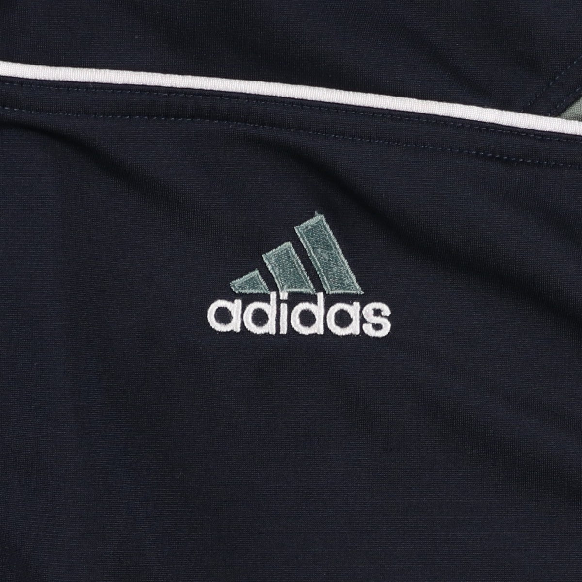 00'S adidas jersey track jacket, men's size M polyester Khaki type sage green Vintage Second Hand