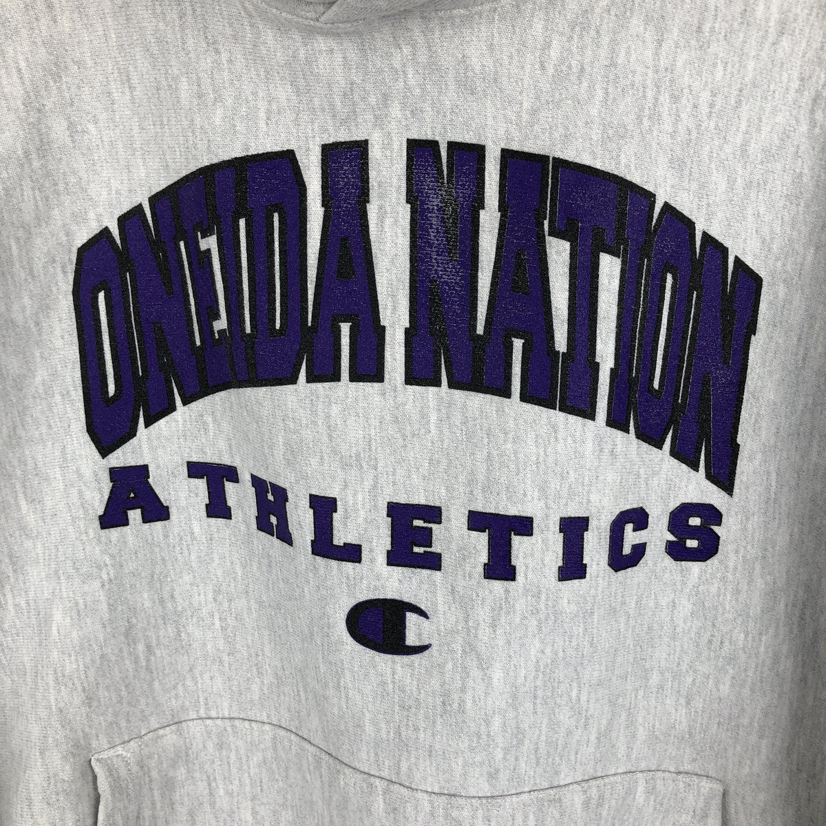 00'S Champion PREMIUM REVERSE WEAVE Premium Reverse Weave Sweat Pullover Hoodie Men's XL unclear gray type Vintage Second Hand