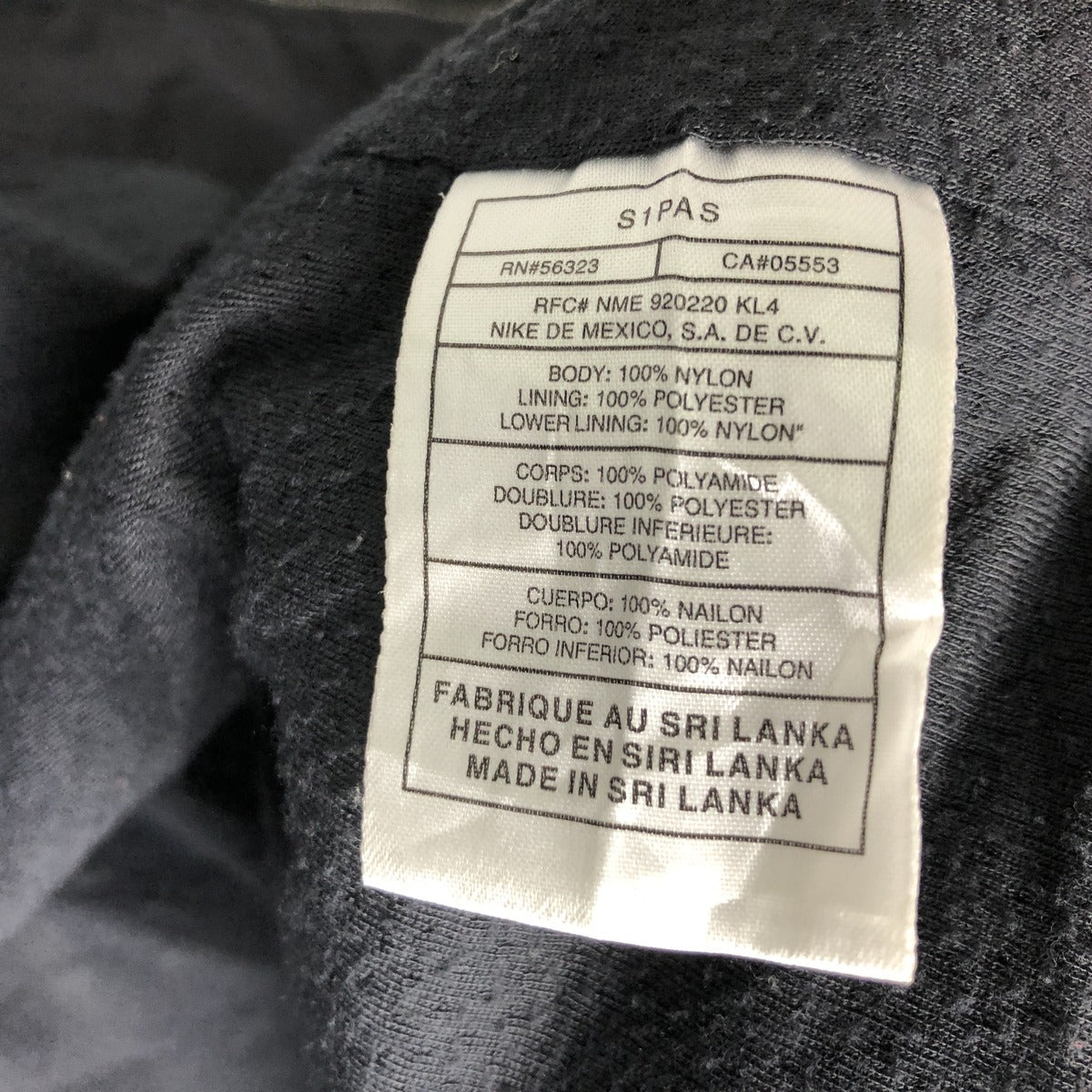 00'S Nike Nylon Jacket Men's M size Nylon black type Vintage Second Hand