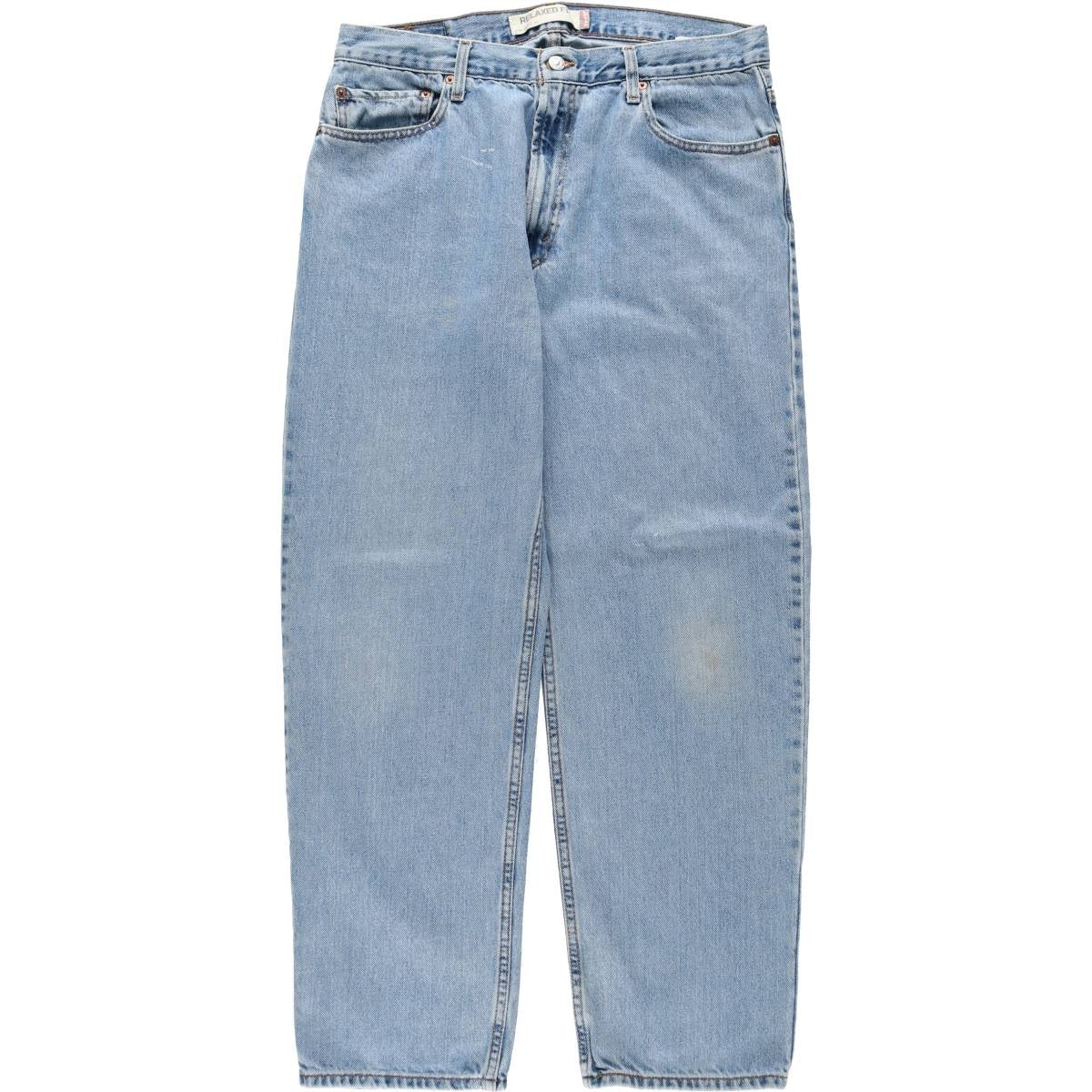 00'S Levi's 550 Relaxed Fit Tapered Denim Pants for Men, W35 cotton blue type Vintage Second Hand