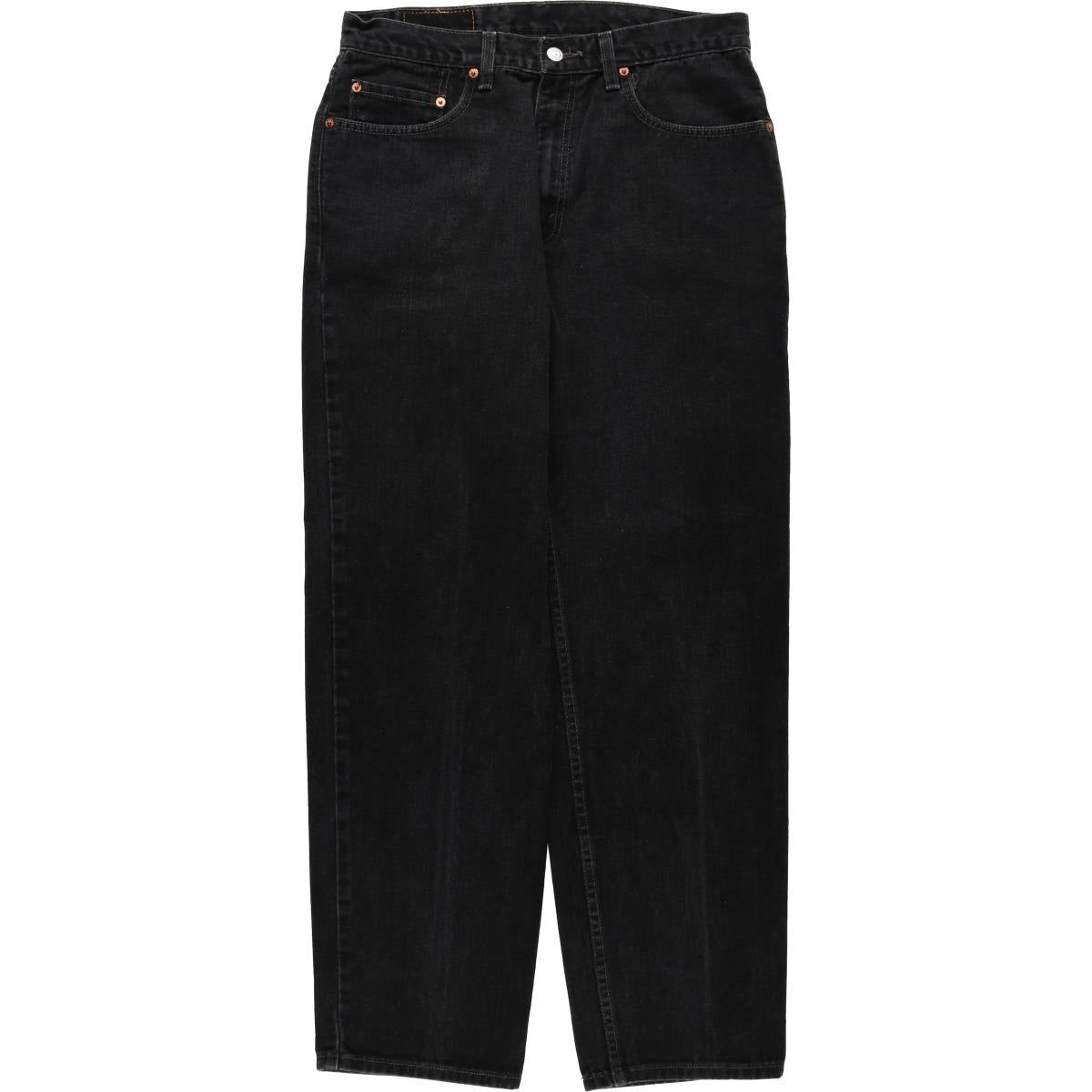 00'S Levi's 550 Relaxed Fit Black Denim Tapered Denim Pants Men's W33 cotton black type Vintage Second Hand