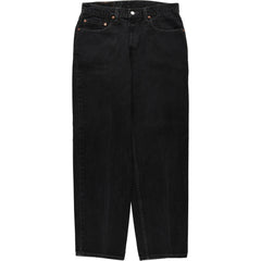 00'S Levi's 550 Relaxed Fit Black Denim Tapered Denim Pants Men's W33 cotton black type Vintage Second Hand
