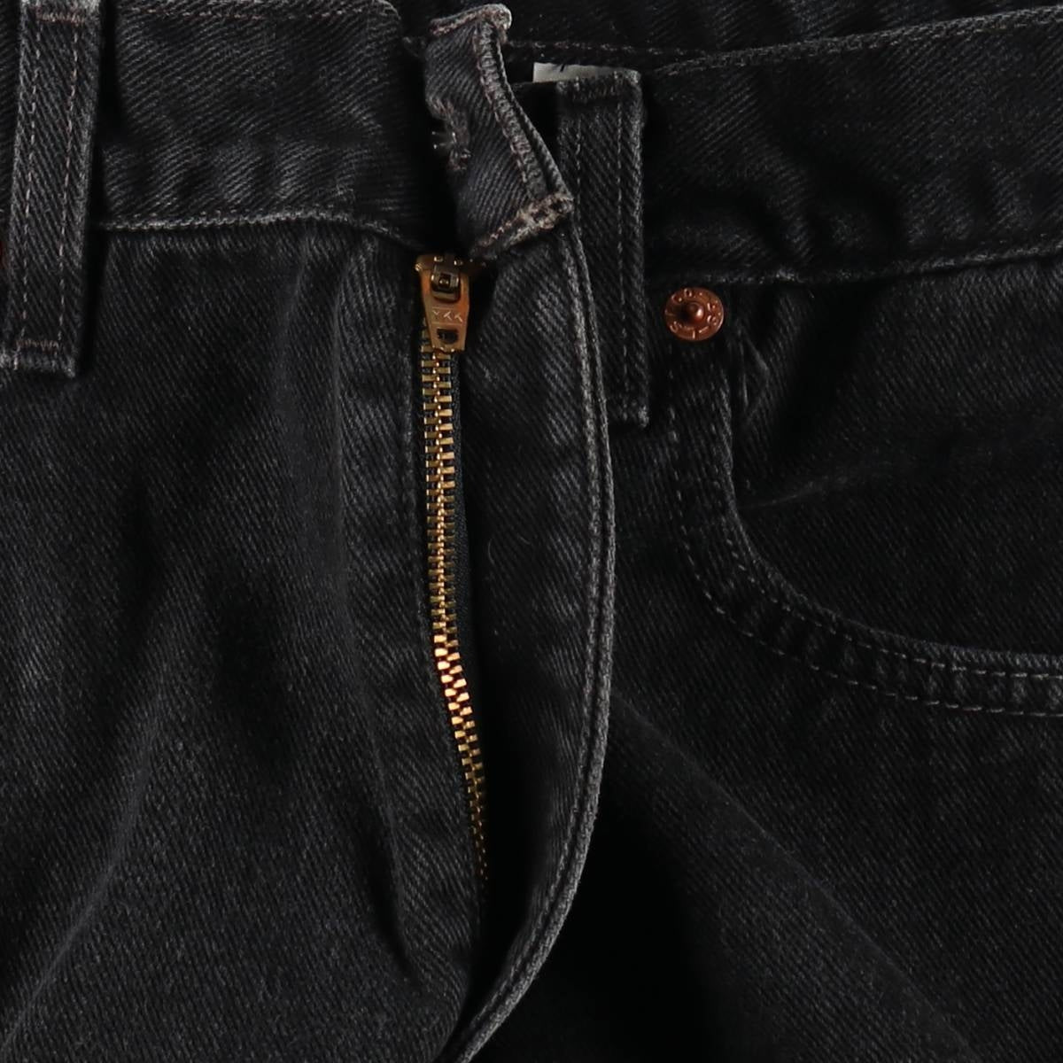 00'S Levi's 550 Relaxed Fit Black Denim Tapered Denim Pants Men's W33 cotton black type Vintage Second Hand