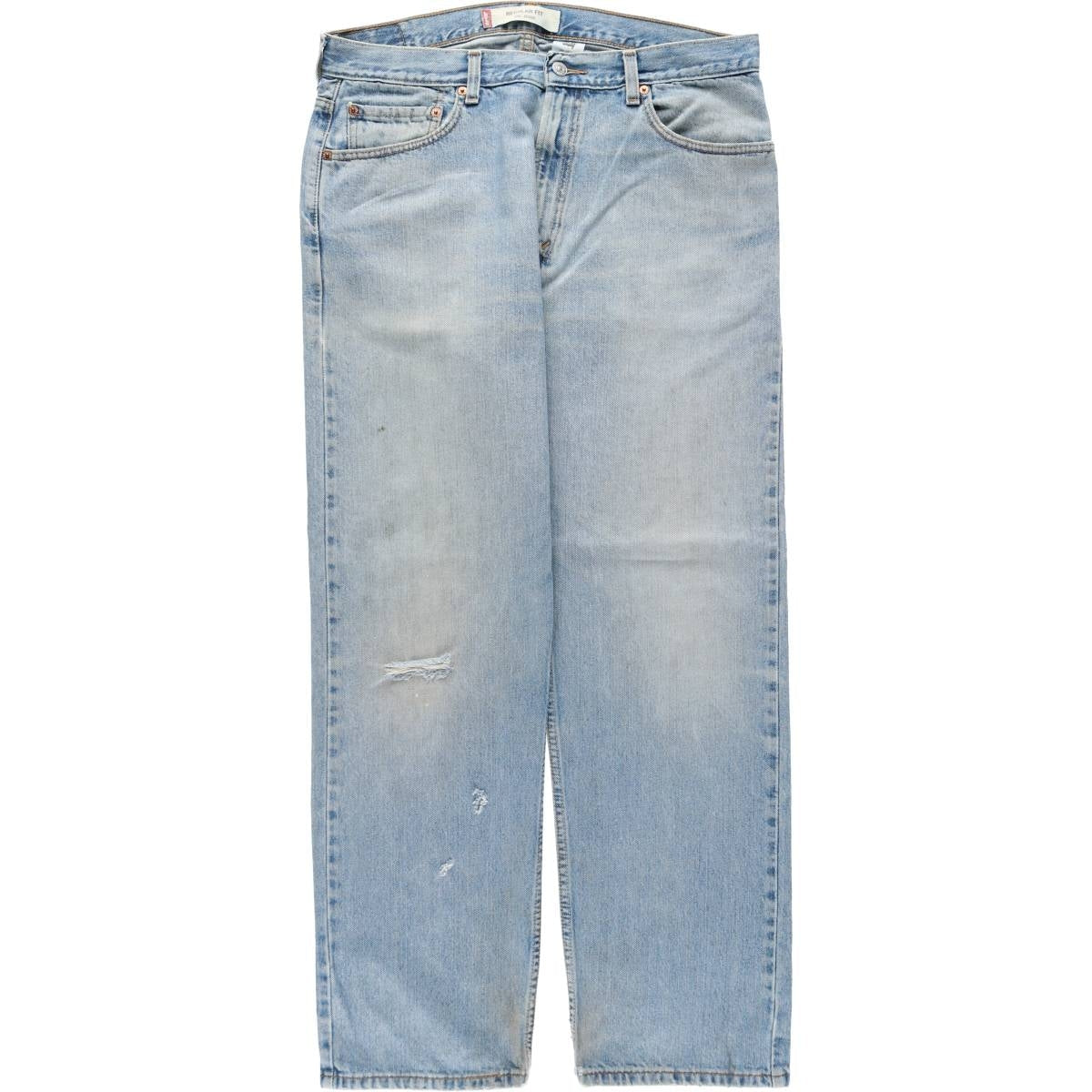 00'S Levi's 505 REGULAR FIT tapered denim pants for men, size w36 cotton blue type Vintage Second Hand