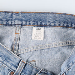 00'S Levi's 505 REGULAR FIT STRAIGHT LEG tapered denim pants made in USA men's w33 equivalent cotton Blue type light blue Vintage Second Hand