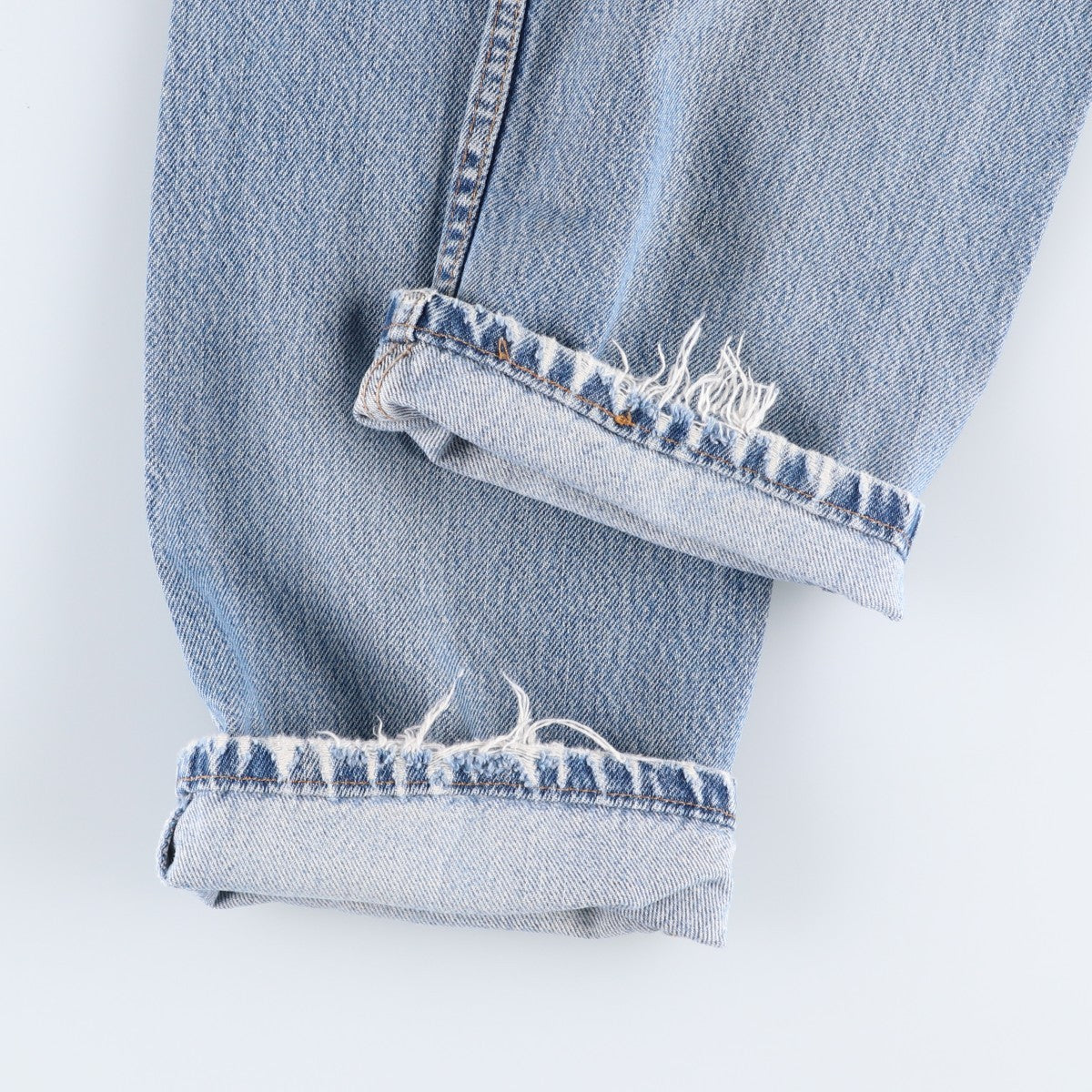 00'S Levi's 505 REGULAR FIT STRAIGHT LEG tapered denim pants made in USA men's w33 equivalent cotton Blue type light blue Vintage Second Hand