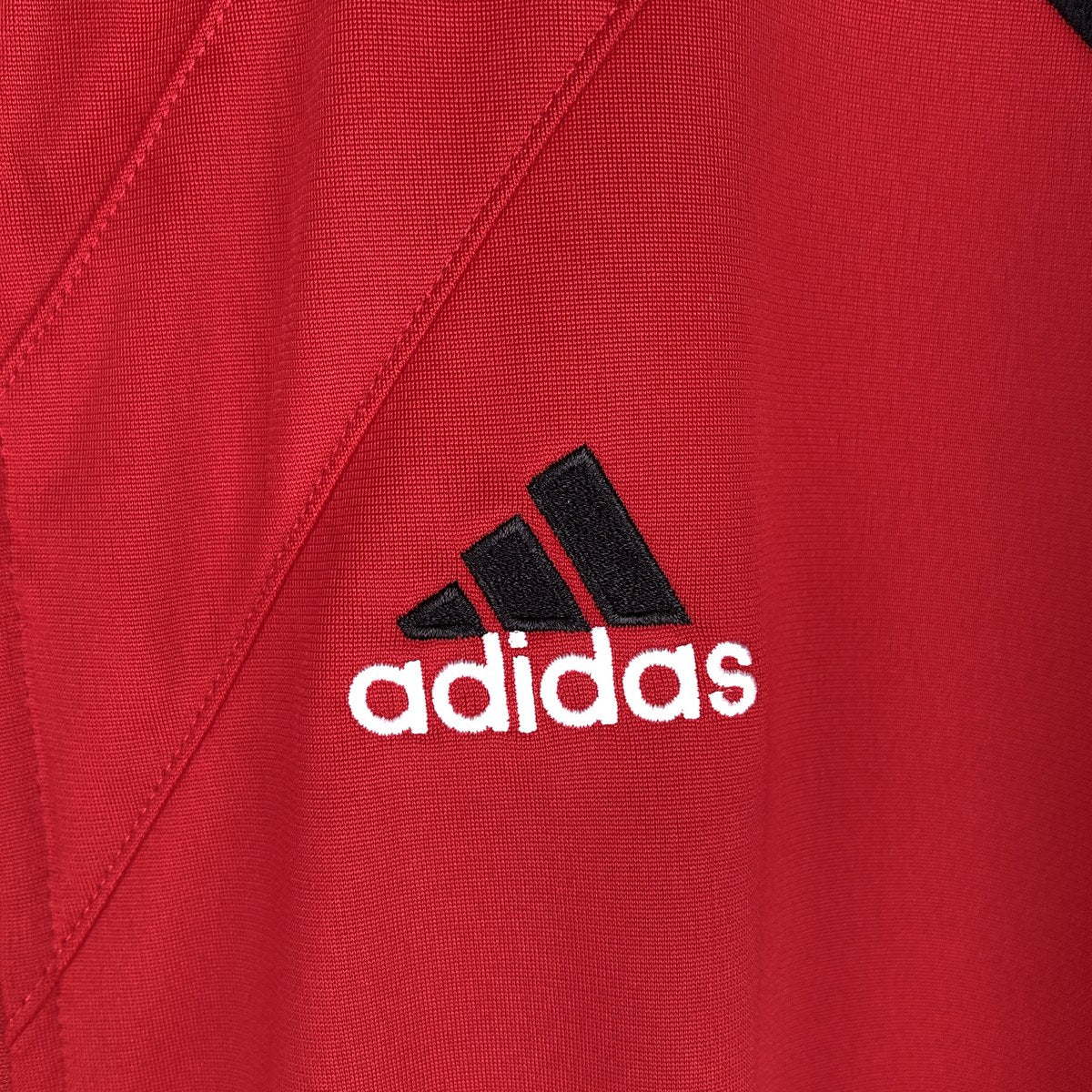 00'S adidas jersey track jacket, men's size M polyester red type Vintage Second Hand