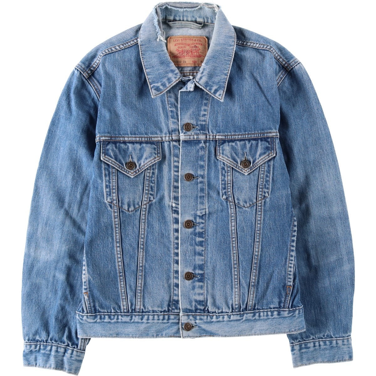 00'S Levi's 70550-0414 Euro Model Denim Jacket, G-Jean, Men's M cotton blue type Vintage Second Hand
