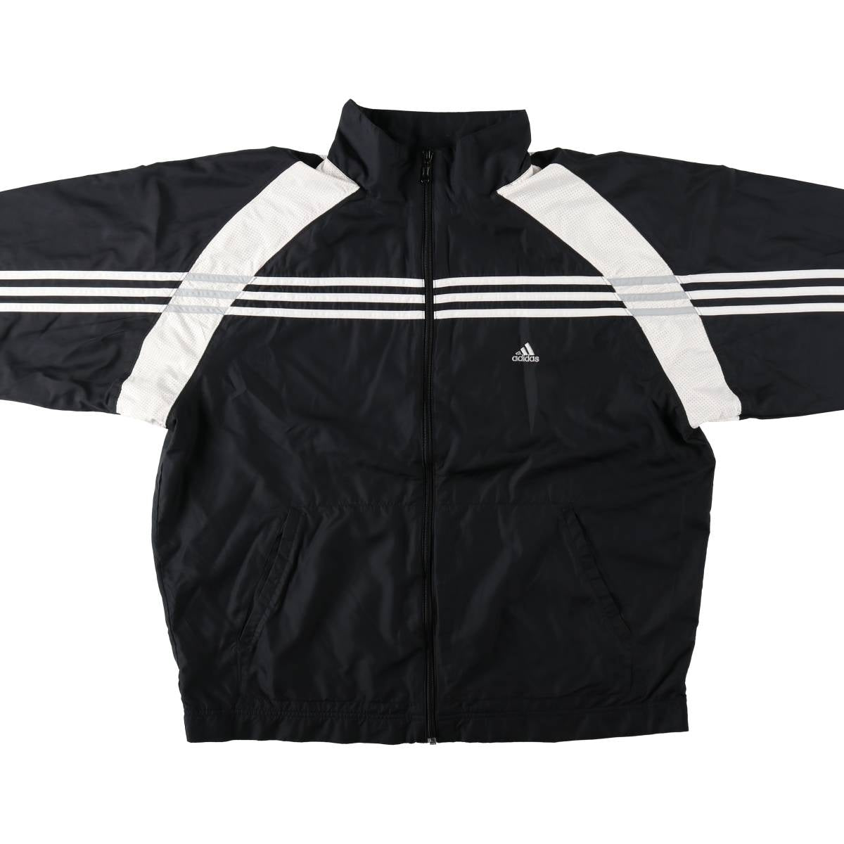 00'S adidas windbreaker, men's size L polyester black type Vintage Second Hand