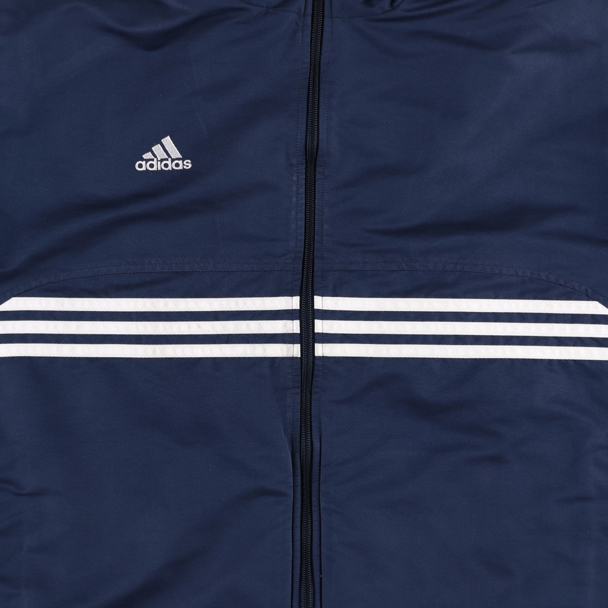 00'S adidas windbreaker, men's size L polyester navy blue type Vintage Second Hand