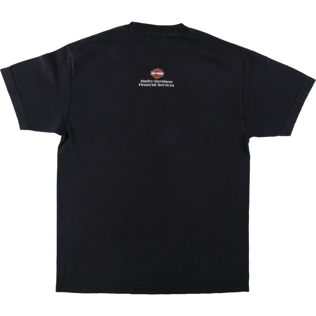 00'S Harley-Davidson Motorcycle Bike T-shirt Men's L size cotton black type Vintage Second Hand