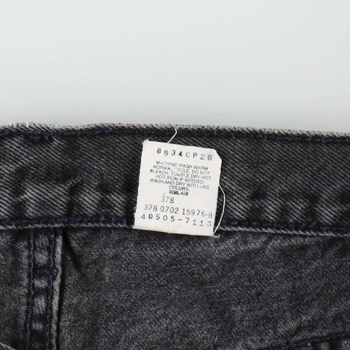 00'S Levi's 505 REGULAR FIT STRAIGHT LEG black denim tapered denim pants for men, size w32 cotton black type Vintage Second Hand
